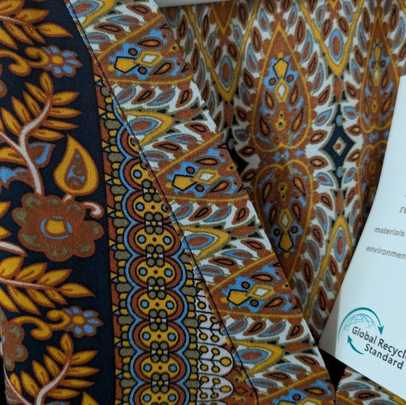 Cleo Long Sleeve Maxi Dress - Brown and Blue - Picture 7 of 11